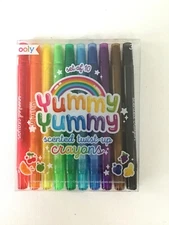 NEW ooly Yummy Yummy Scented Twist-up Crayons Art Set of 10 Made in Korea