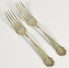 Towle Georgian Sterling Silver 2 Dinner Forks Pierced Monogram B