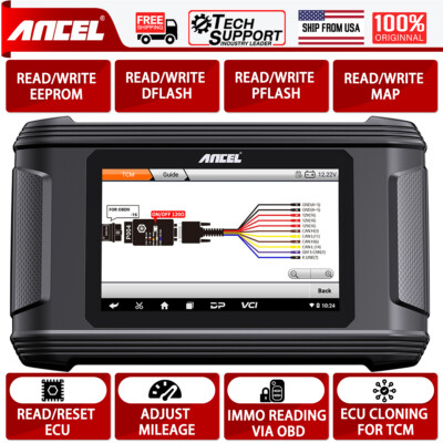 ANCEL EC500 Car TCM ECU Cloning Initialization OBD2 Scanner Tool Read MAP VIA
