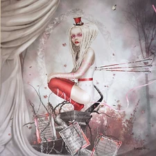 Beth Spencer THE ARROWS Neo-Surrealist Art Print White Albino Gothic Woman