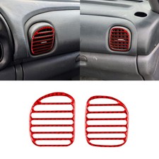 Tablero de instrumentos copiloto de fibra de carbono rojo para Dodge RAM 1998-2002 moldura de salida de ventilación de aire