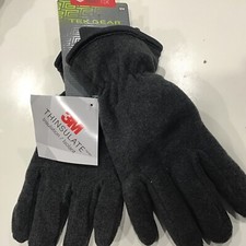 Tek Gear 3M Thinsulate Winter Black Microfleece Texting Gloves S/M Heat Tek
