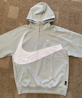Nike Swoosh 1/2-Zip Fleece Hoodie Sweatshirt DX0566-034 $130 Men's