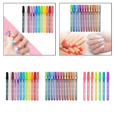 Bunte Nail Art Stifte Permanent Marker Stift 3D Nailart Stifte Set für Schule