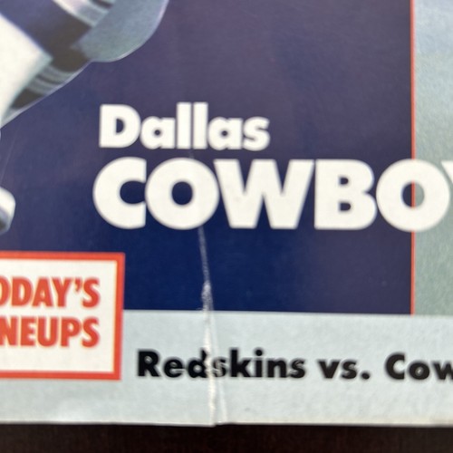 Vintage Game Day Program W Ticket Redskins vs Cowboys Nov. 10th 1985 RFK Stadium - Picture 3 of 10
