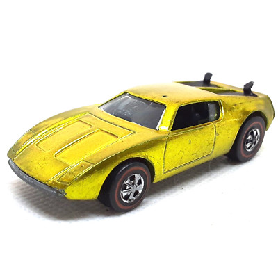 Hot Wheels Redline AMX/2 Car 1970 Yellow Made In United States