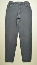 VTG Wrangler Size 10 Womens Faded Black Gray HIGH Rise TAPERED Leg MOM Jeans