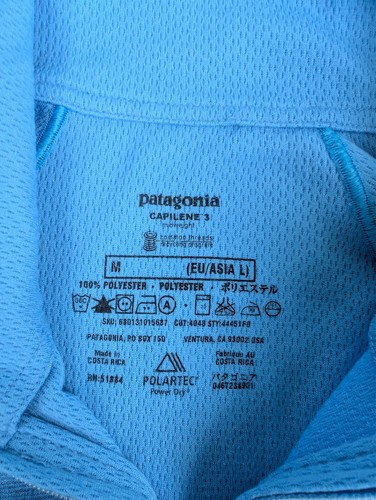 Patagonia Capilene 3 1/4 Zip Neck Pullover Womens Medium Blue - Picture 3 of 9