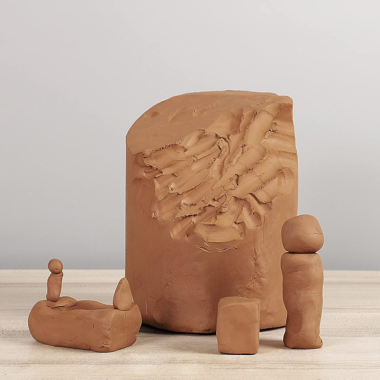 5 Lbs Terra Cotta Pottery Clay for Sculpting and Wheel Throwing, Cone 06