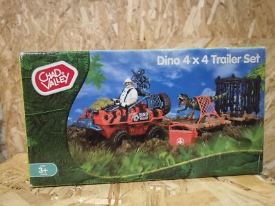 Chap Mei/Chad Valley 396020 Dino Valley 4 x 4 Trailer Playset - Jeep, Cage, Dino