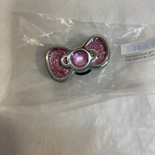 Hello Kitty Glitter Bow Jibbitz Crocs Shoes Authentic Characters - Picture 2 of 4