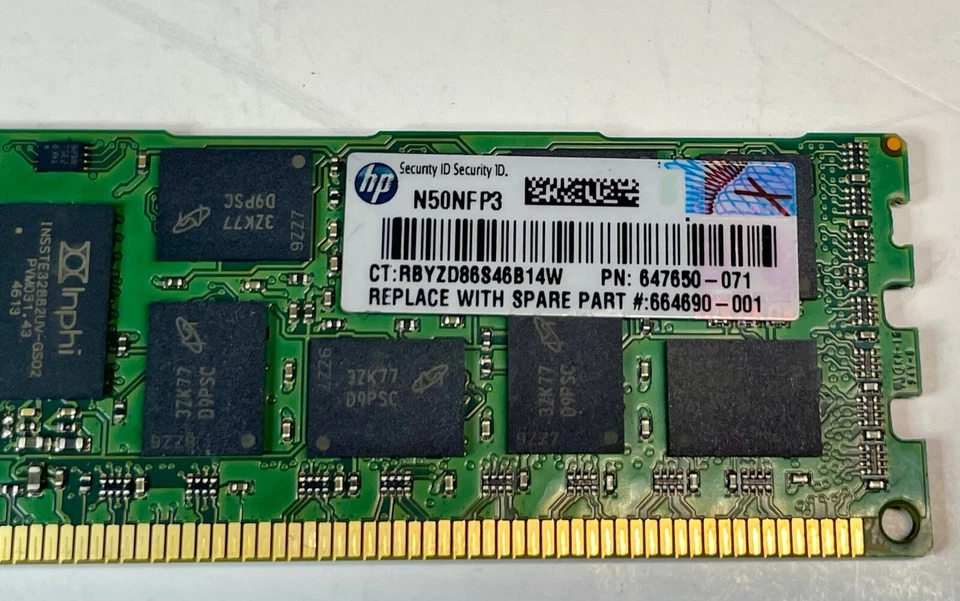 Micron 8GB 2RX4,PC3-10600R RDIMM,Micron MT36KSF1G72PZ-1G4K1FE ,Server Memory RAM - Image 3 of 4