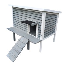 Feral Cat Shelter, Outdoor Breathable Cat House with Escape Door  Porch Deck