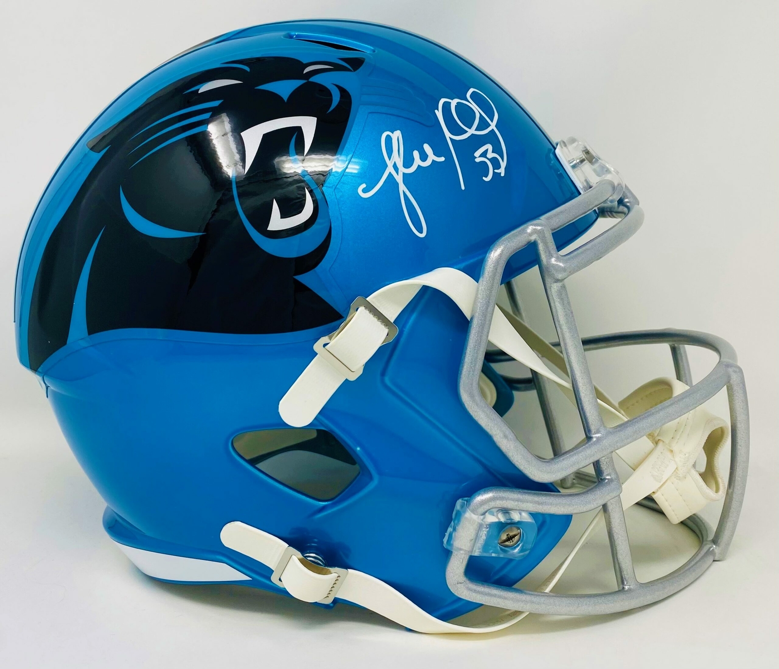 Luke Kuechly Autographed Signed Carolina Panthers Flash Speed FS Rep Helmet BECKETT ... 