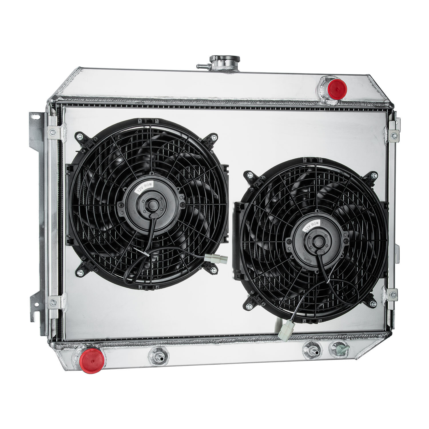 3-Row Aluminum Radiator Shroud Fan Fit Dodge Challenger Plymouth Barracuda 70-74