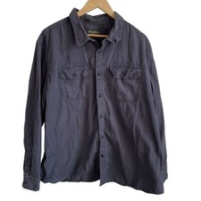 Eddie Bauer Shirt Mens 2XL Button Down Relaxed Heavy Duty Chores Barn Work