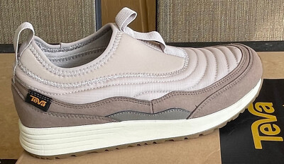 TEVA REEMBER VISTAVERSE WOMEN'S SHOES. SIZE: 7 GREY/TAUPE SLIP ON SNEAKERS