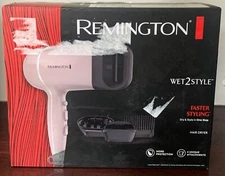 Remington Wet2Style dry & style in 1 step Hair Dryer Heat 4 attachments