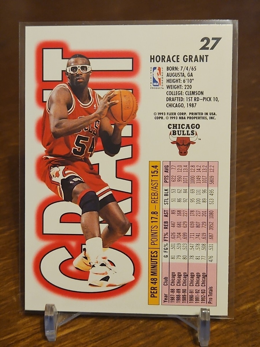 1993-94 Fleer Chicago Bulls Basketball Card #27 Horace Grant | eBay