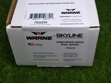 Warne Precision ARCA Adjustable Rail Bipod Rifle Picatinny Rail, Black - 7902M