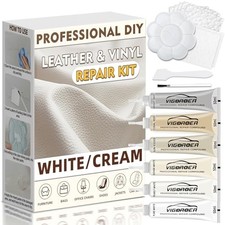 Cream Leather Repair Kit for Furniture, Vinyl Repair Kit for Car Interior,