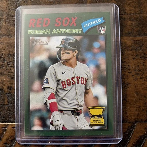 2026 Topps Baseball Heritage Roman Anthony Green Variation Rookie Card Red Sox
