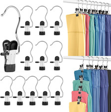 Legging Organizer for Closet, Metal Yoga Pants Hangers 10 Pack Hanging Clips W/R