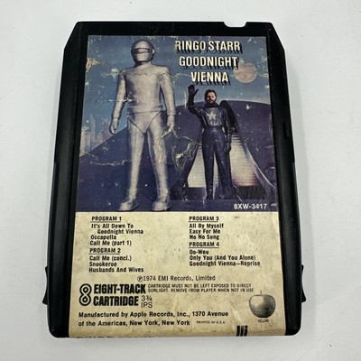 Ringo Starr , Goodnight Vienna , 8 Track Tape , 1974 EMI Records