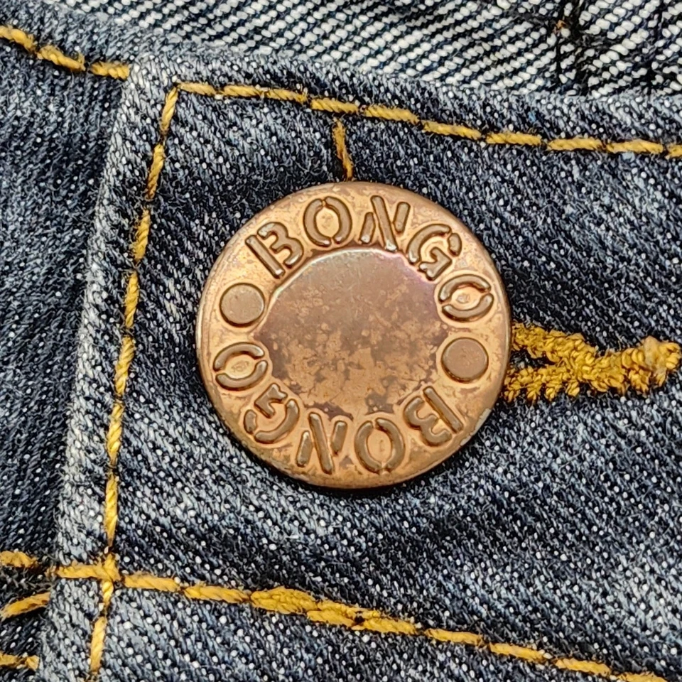 Jeans Bongo vintage para mujer 3 juniors azul tiro bajo pierna ajustada elástico denim Foto 2 de 4