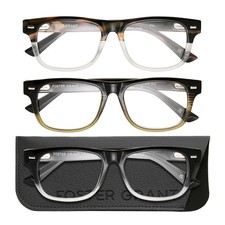 Design Optics by Foster Grant Square Way Style Reading Glasses, 3-pack