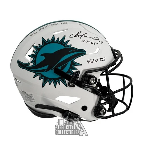 Dan Marino 3 INSC Autographed Miami Lunar Flex Authentic Full Size Helmet - BAS