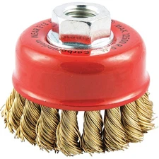 GRAINGER APPROVED 78072705317 Cup Brush,Wire 0.020" dia.,Brass 443N53