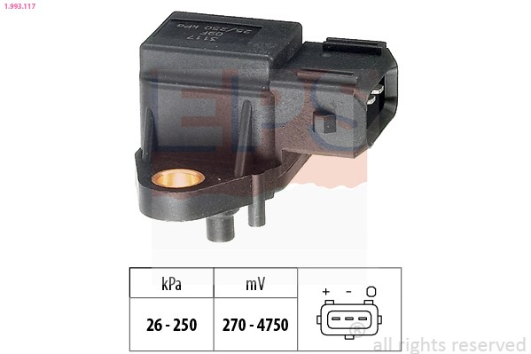 1X EPS 1.993.117 Luftdrucksensor HöHenanpassung FüR Opel Rover BMW MG Land Rover-image