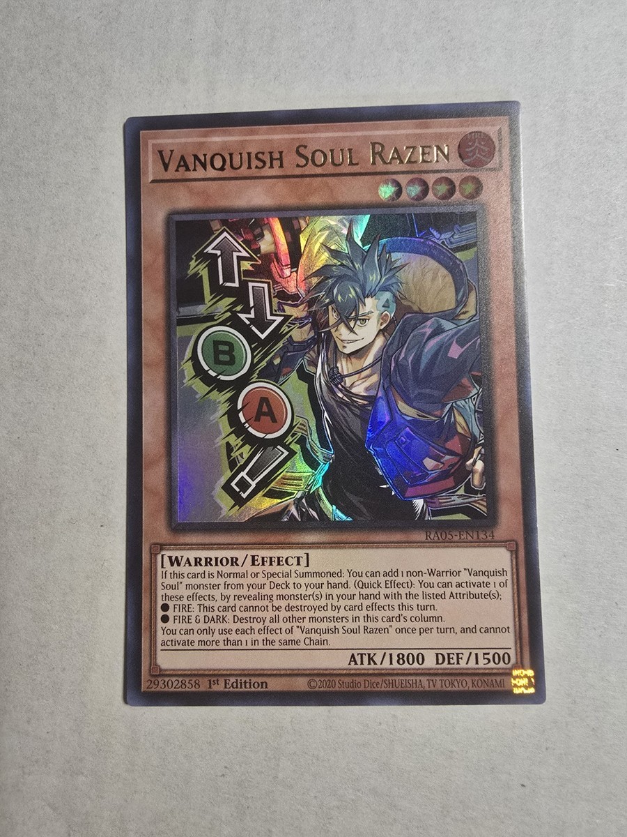 激激レア物 　14Karat Soul サイン Vanquish Soul Razen (Stamp) RA05-EN134 Rarity Collection 5 1st