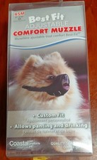 Coastal Best Fit Mesh XSM Dog Muzzle Adjustable  Breathable Black 3  - 3 3/4  