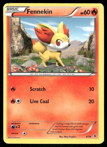 Fennekin 8/39 - Kalos Starter Set - LP