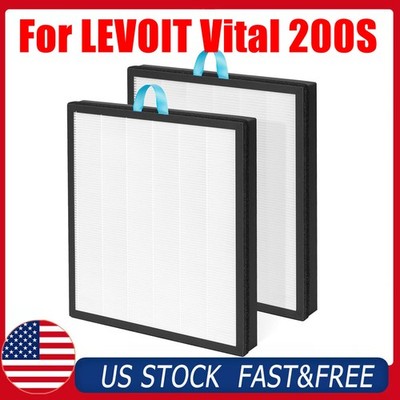2-Pack For LEVOIT Vital 200S Filter, H13 True HEPA & Activated Carbon Filter