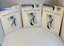 Sheer Caress Sheerest Support Pantyhose Bone White Mahogany Control Top Average