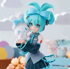 21cm Hatsune Miku Cinnamoroll Figure Kawaii Sanrio Vocaloid Anime PVC Statue