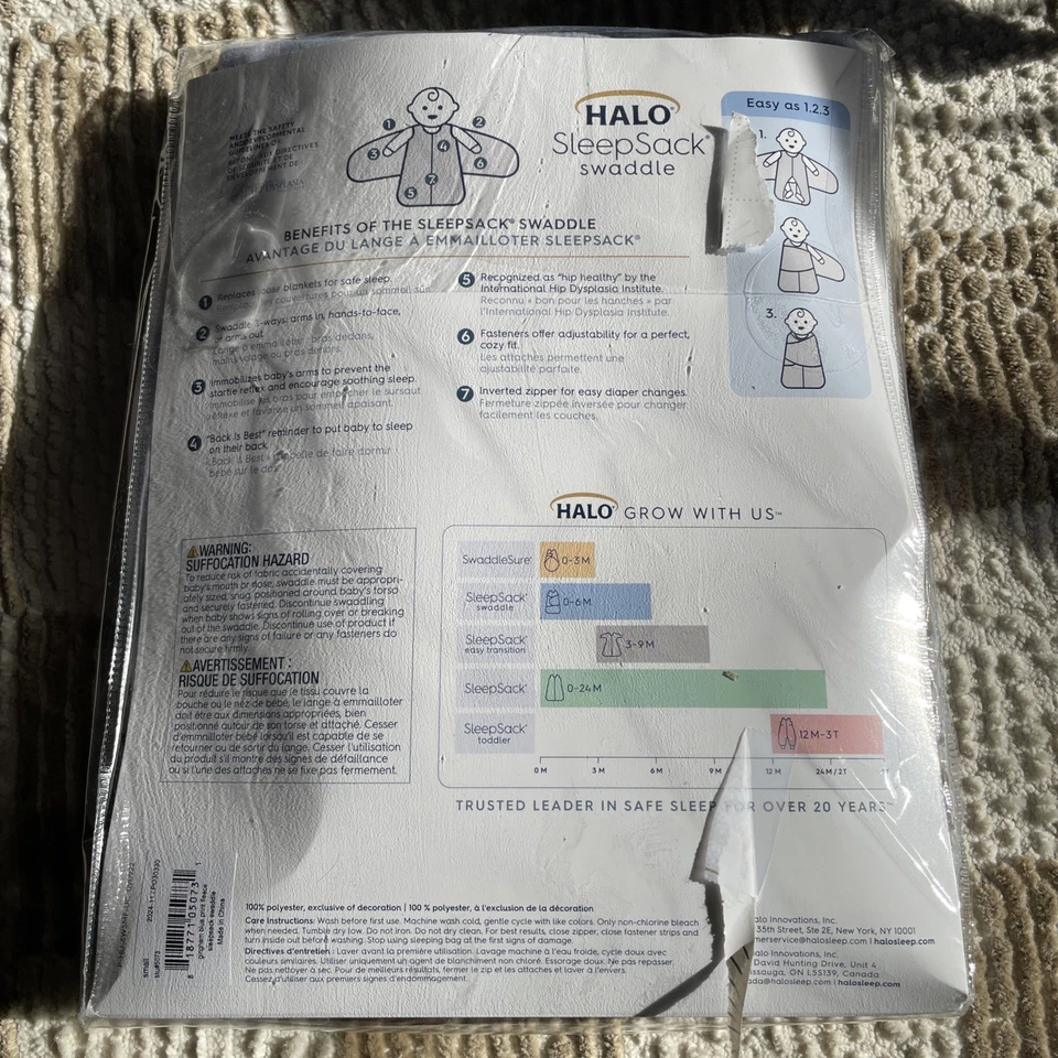 Saco de Dormir Halo Envoltura Micro Vellón 3.0 TOG Pequeño 3-6 Meses Azul Guinga Foto 2 de 2