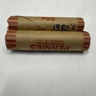 Lincoln Wheat Pennies  1950’s 2 Rolls Good Condition