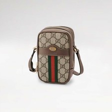 Gucci Shoulder Bag Ophidia GG Supreme Mini Brown Canvas Women 100%authentic