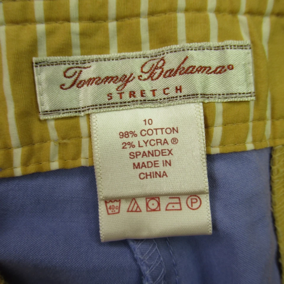 Tommy Bahama Pantalones Cortos Mujer 10 Ligeros Bolsillos Exterior Púrpura Chino Foto 3 de 4