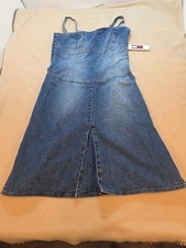 Vintage Tommy Hilfiger Denim Spaghetti Strap Womens Mini Dress Size S/p/ch