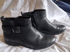 Evans Ladies Black Ankle Boots Size 9