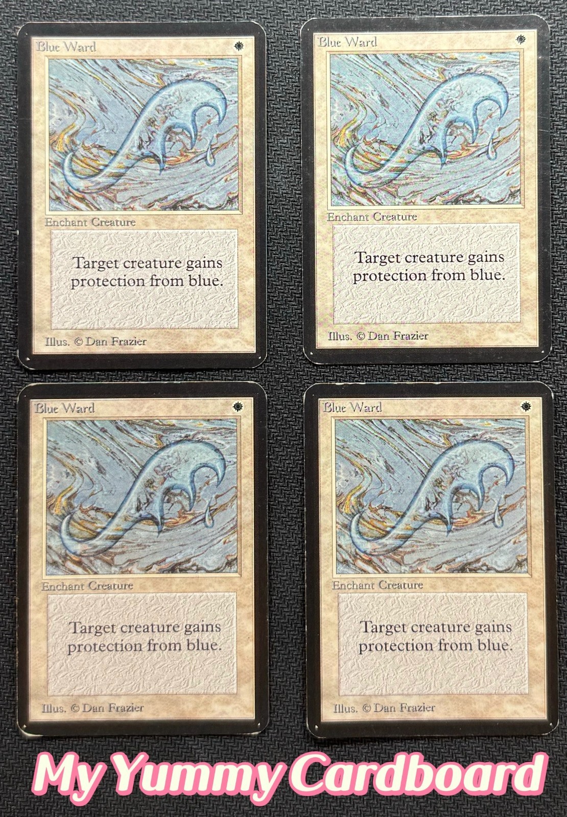 MTG Alpha Blue Ward x4 Playset — MP to HP | Limited Edition Alpha 1993