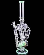 THICK HPG® 20" Quad Honeycomb HEAVY Bong Glass Water Pipe GREEN Pipe CUTE *USA*