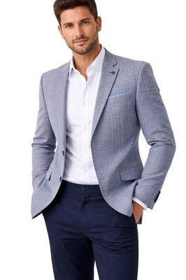 Remus Uomo Men's Palucci Blazer Jacket 12198/26 Navy/Grey