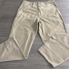 Izod Men  s Chino Pants Size 38/32 Straight Flat Front Khaki