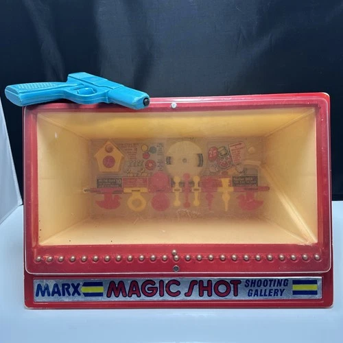 1973 Marx Magic Shot Shooting Gallery Complete w/ Gun Vintage Toy Game Works